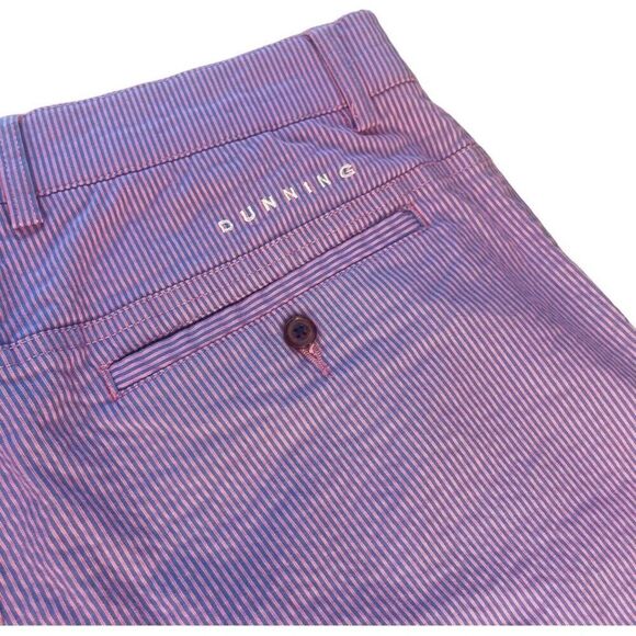 Dunning Golf Everbest Pinstripe Seersucker Flat Front Golf Shorts - Picture 10 of 11